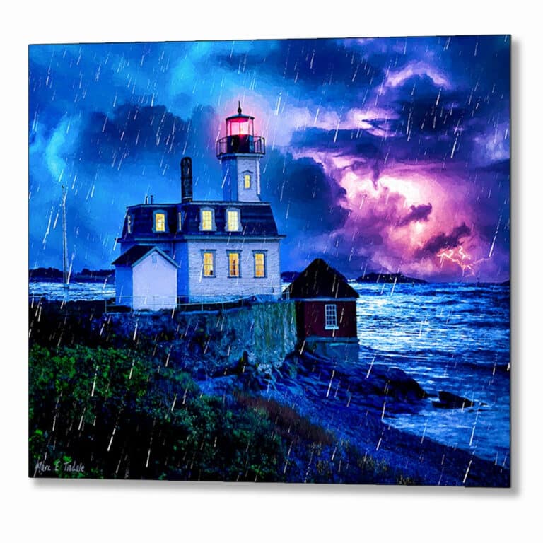 Rose Island Lighthouse – Newport Rhode Island Metal Print