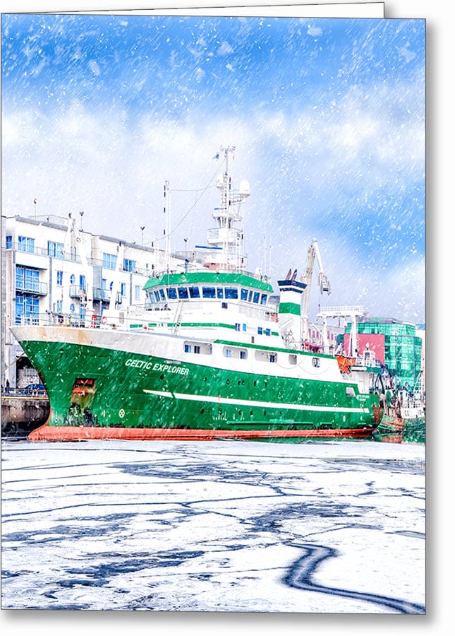 RV Celtic Explorer – Port of Galway Greeting Card