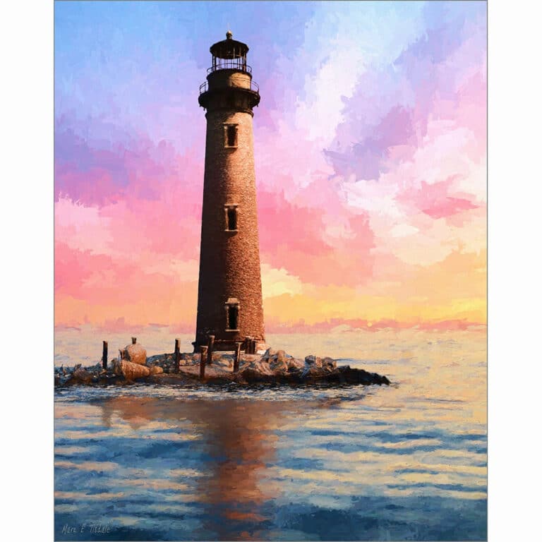 Sand Island Lighthouse – Mobile Alabama Art Print