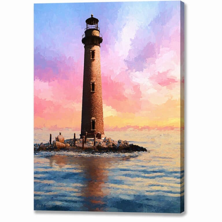 Sand Island Lighthouse – Mobile Alabama Canvas Print