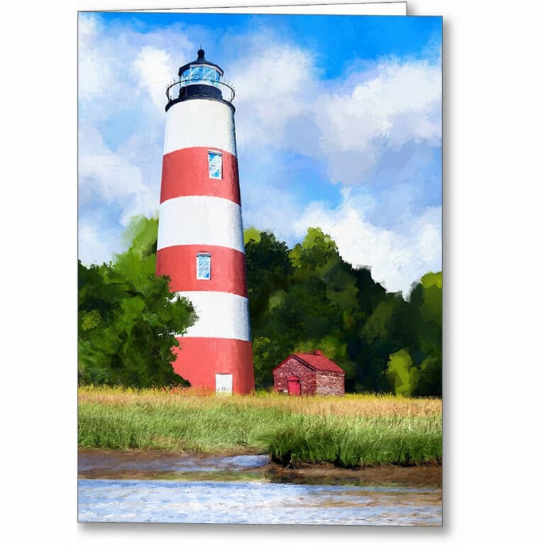 Sapelo Island Lighthouse – Georgia Coast Greeting Card