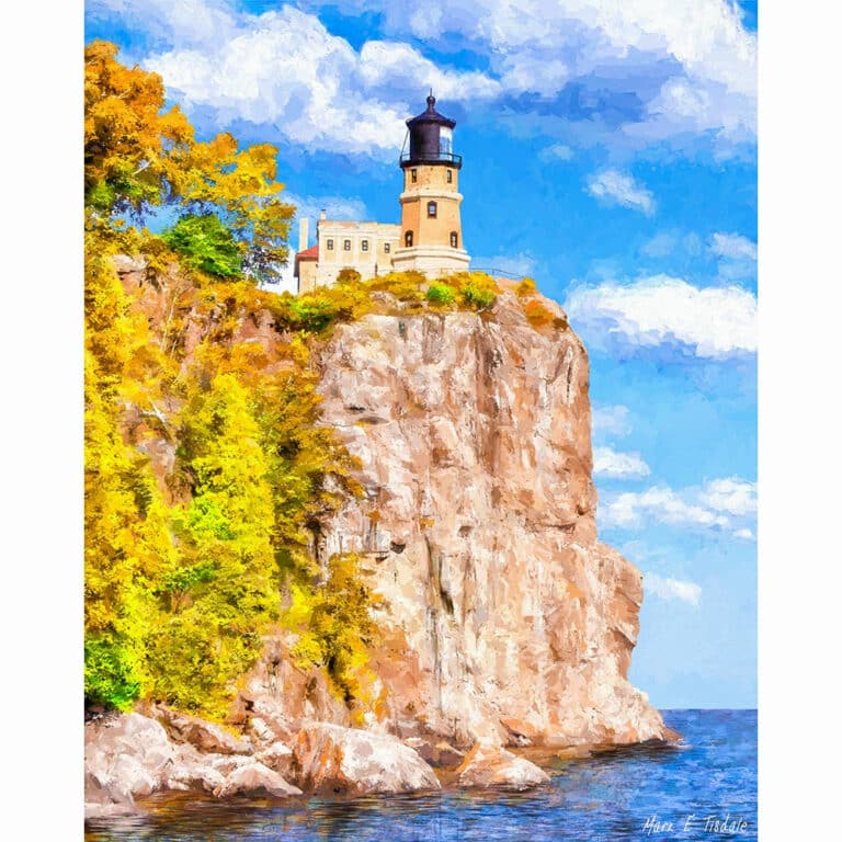 Split Rock Lighthouse – Fall Color Art Print