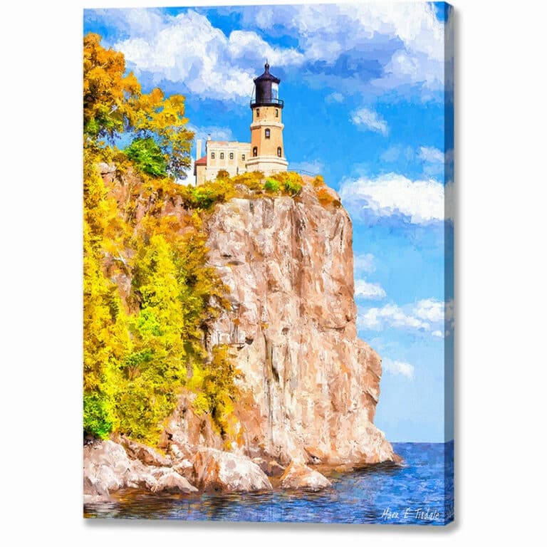 Split Rock Lighthouse – Fall Color Canvas Print