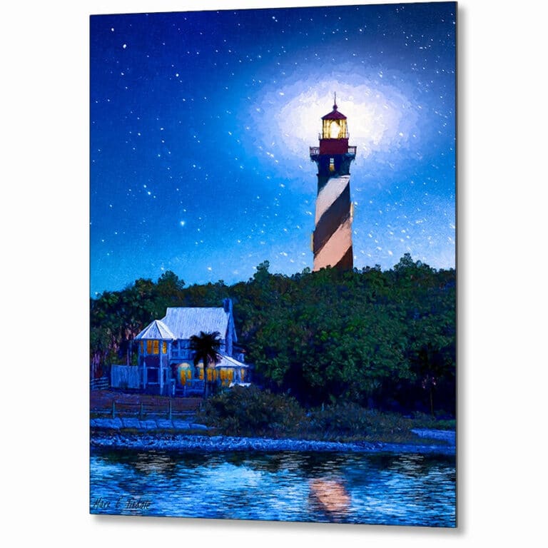 St. Augustine Lighthouse – Florida Starry Night Metal Print