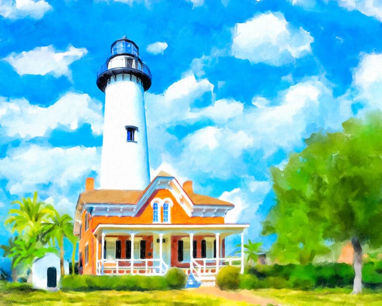 St Simons Island Lighthouse Art Print
