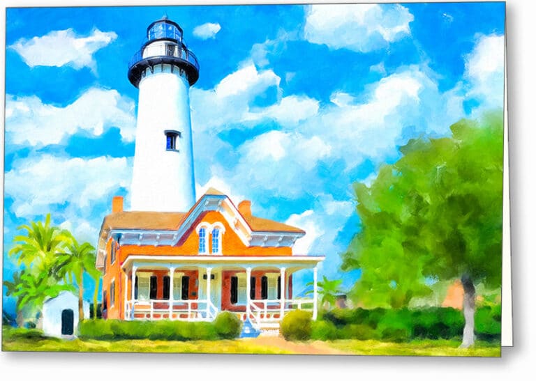 St Simons Island Lighthouse Greeting Card