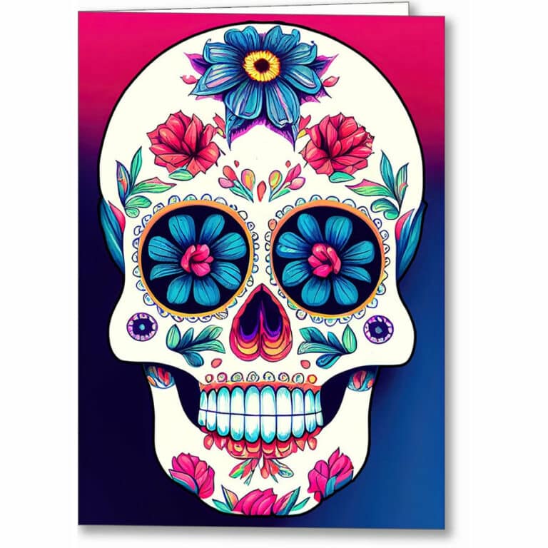 Sugar Skull – Day of the Dead Greeting Card