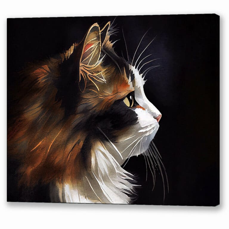 Sweet Kitty Profile – Calico Cat Canvas Print