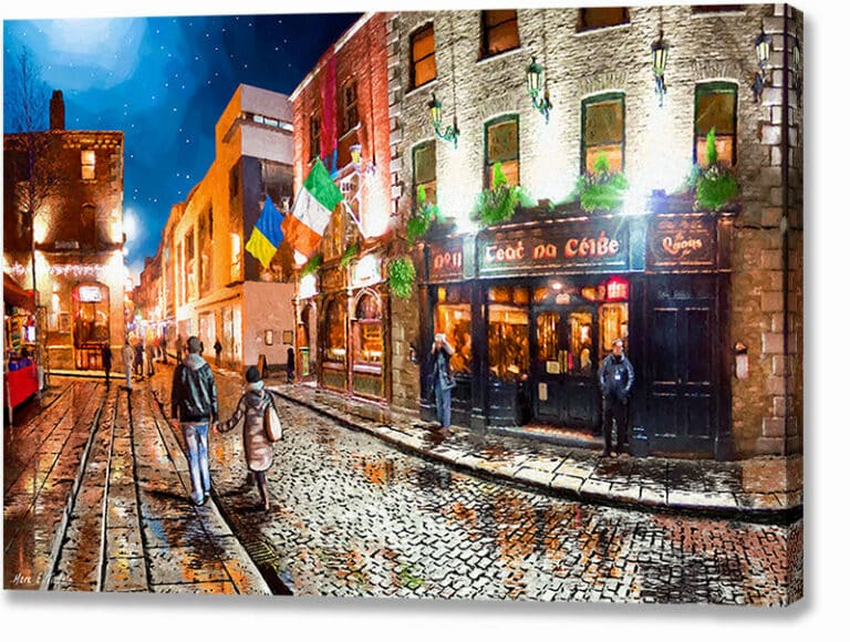 Temple Bar District – Dublin Ireland Canvas Print