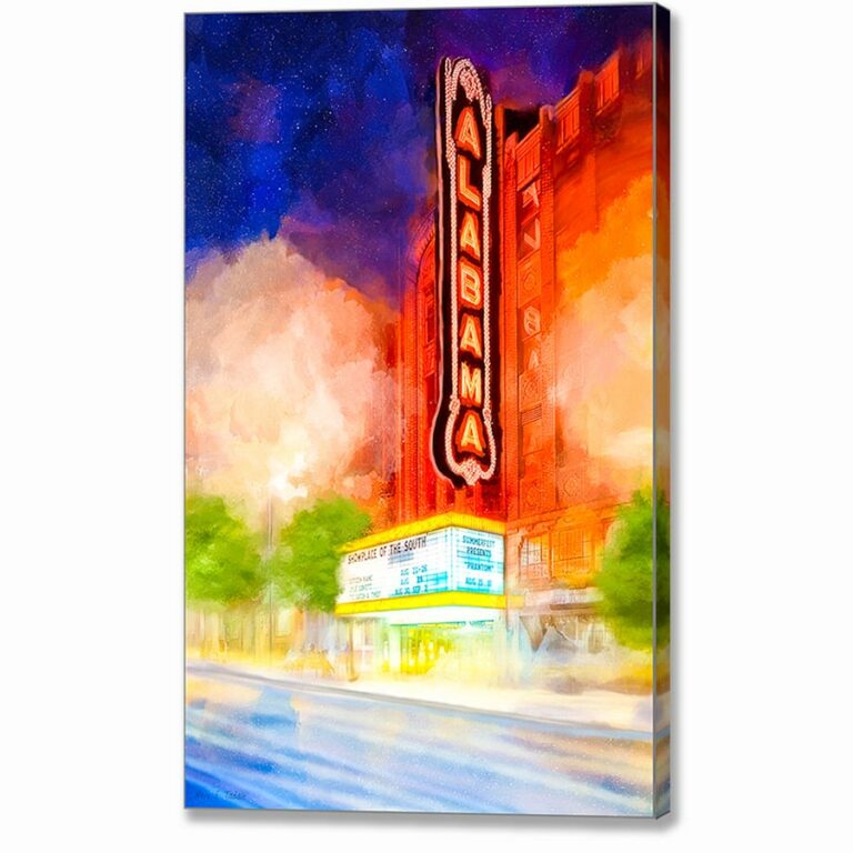 Alabama Theatre At Night – Birmingham Canvas Print