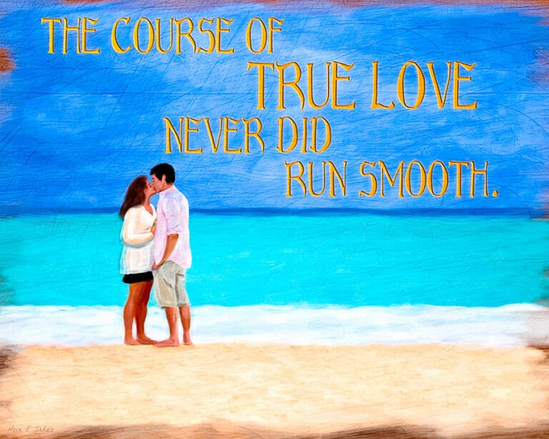 The Course of True Love – Shakespeare Quote Art Print