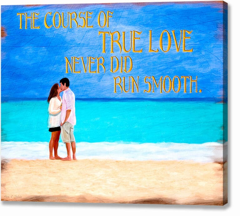 The Course of True Love – Shakespeare Quote Canvas Print
