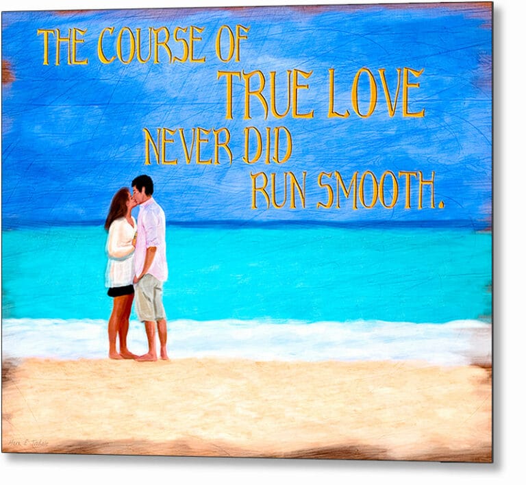 The Course of True Love – Shakespeare Quote Metal Print