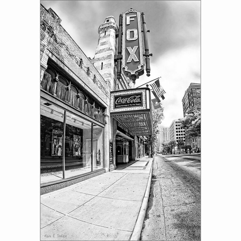 The Fox Theatre – Atlanta Black And White Art Print