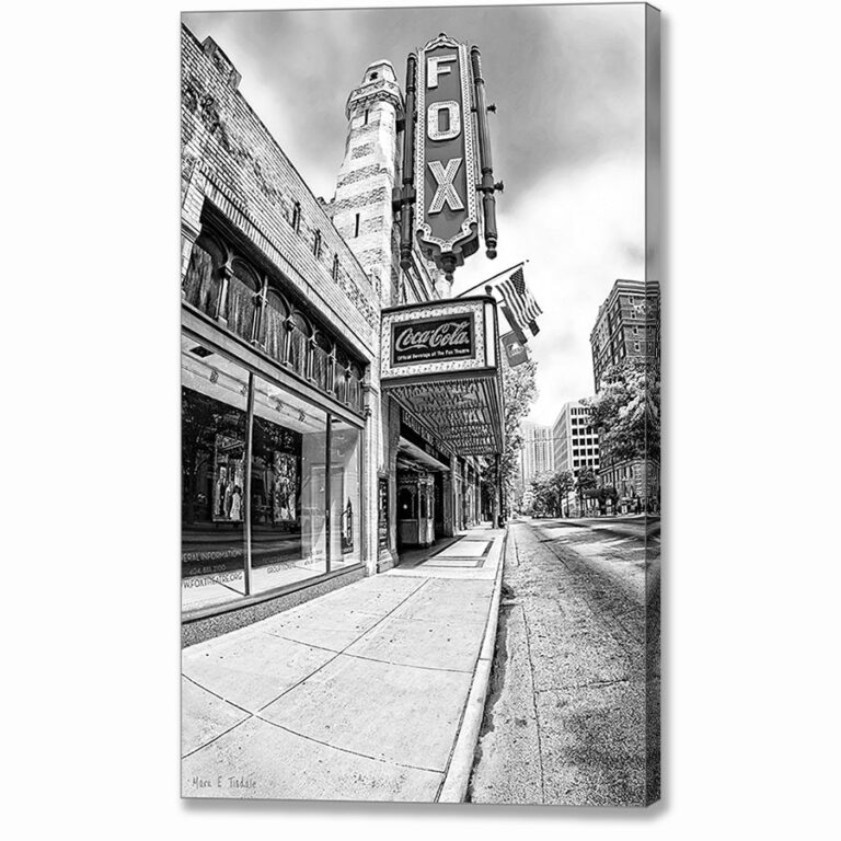 The Fox Theatre – Atlanta Black And White Canvas Print