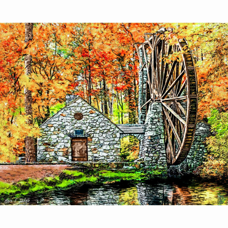The Old Mill in The Fall – Berry College Art Print