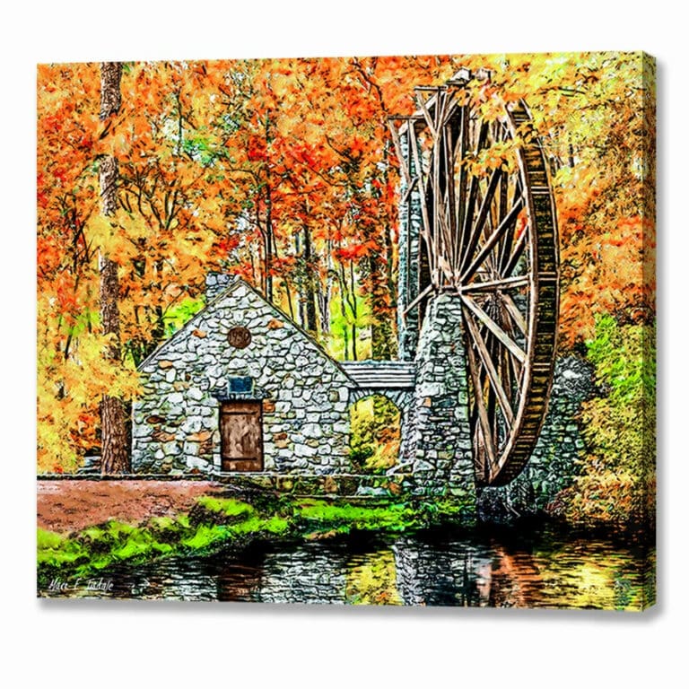 The Old Mill in The Fall – Berry College Canvas Print