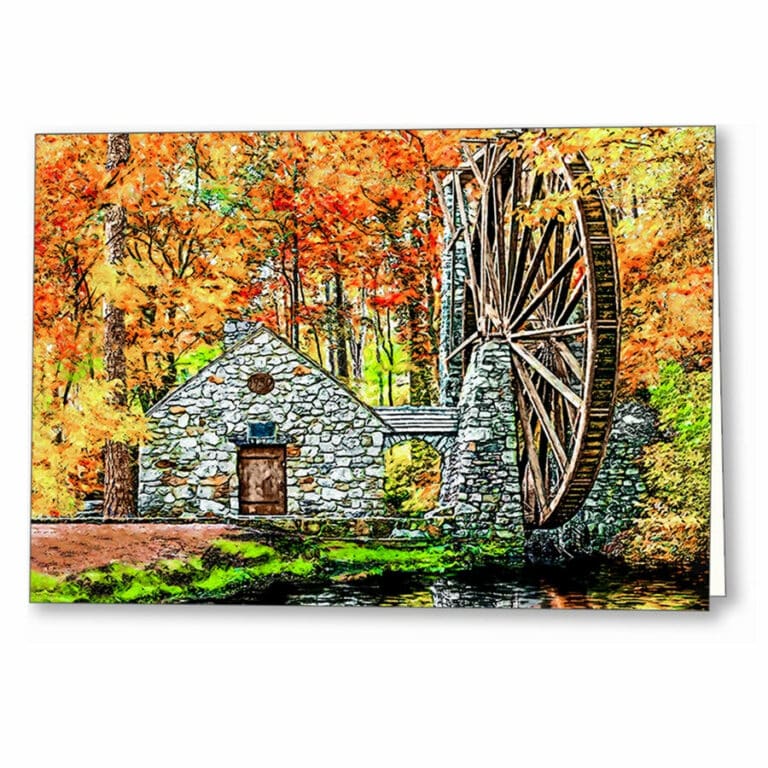 The Old Mill in The Fall – Berry College Greeting Card
