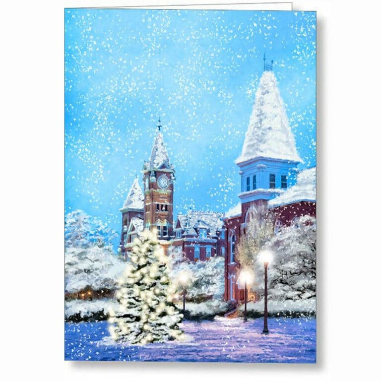 Snowy Auburn Campus – Alabama Christmas Card