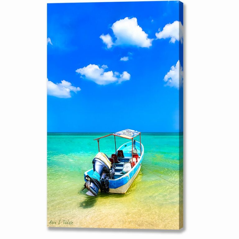 Tropical Boat On The Water – Gulf of Mexico Canvas Print