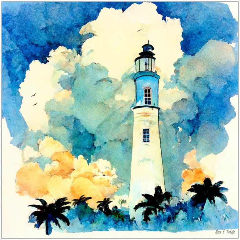Tropical Vibes – Lighthouse Art Print