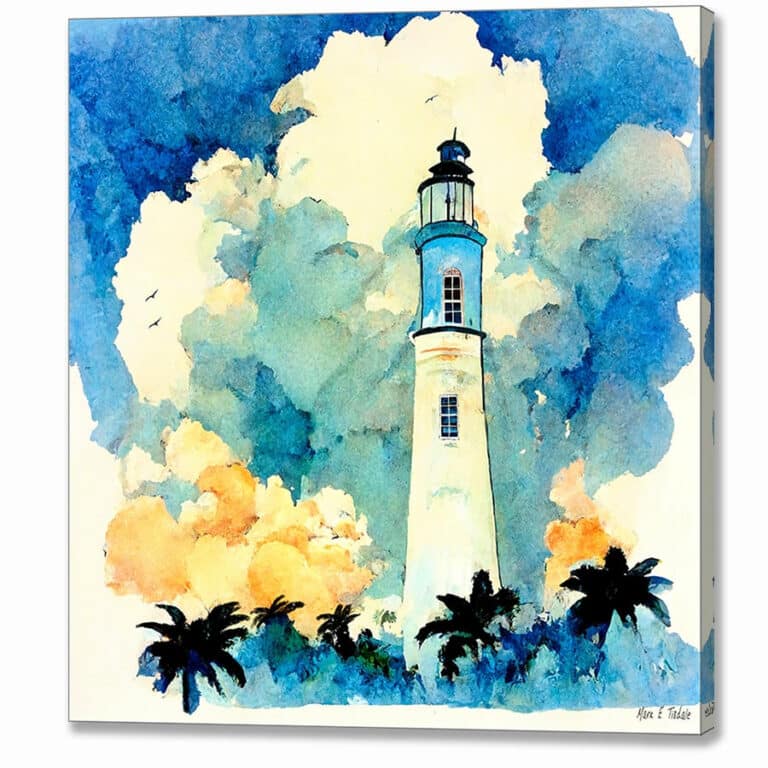 Tropical Vibes – Lighthouse Canvas Print