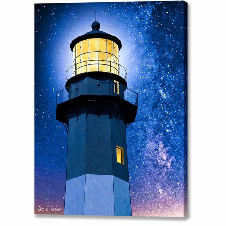 Tybee Island Lighthouse – Starry Night Canvas Print
