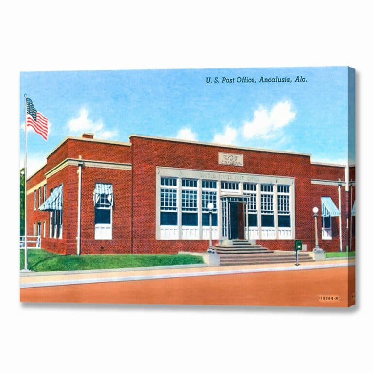 Vintage Andalusia Post Office – Alabama Canvas Print