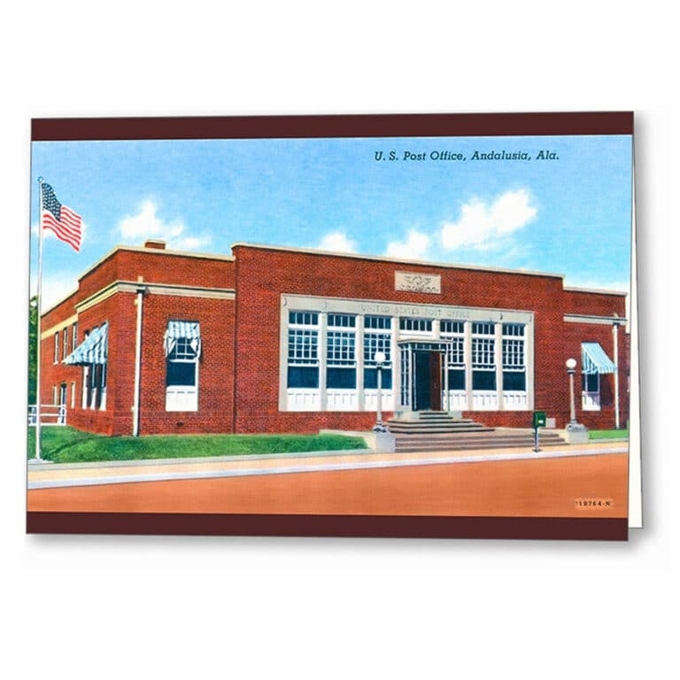 Vintage Andalusia Post Office – Alabama Greeting Card