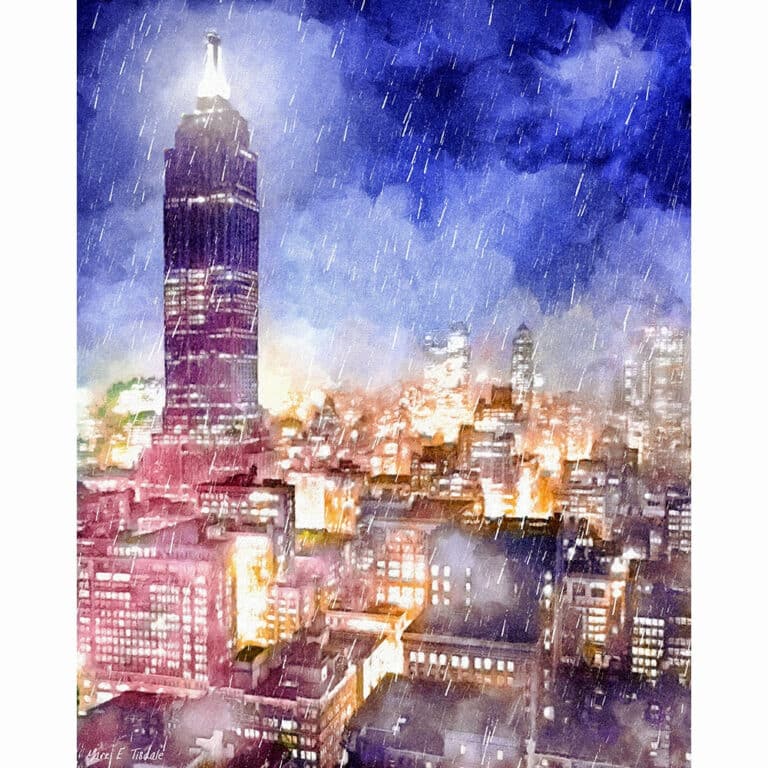 Vintage Empire State Building – New York City Art Print