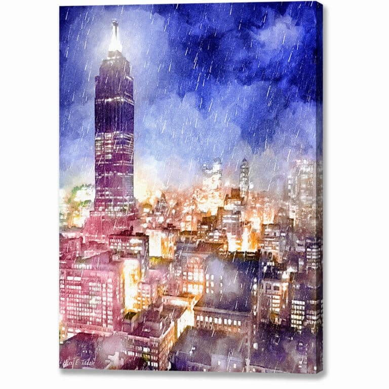 Vintage Empire State Building – New York City Canvas Print