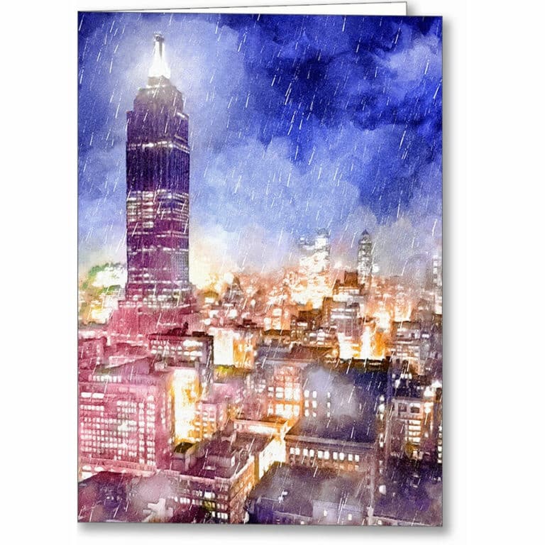 Vintage Empire State Building – New York City Greeting Card