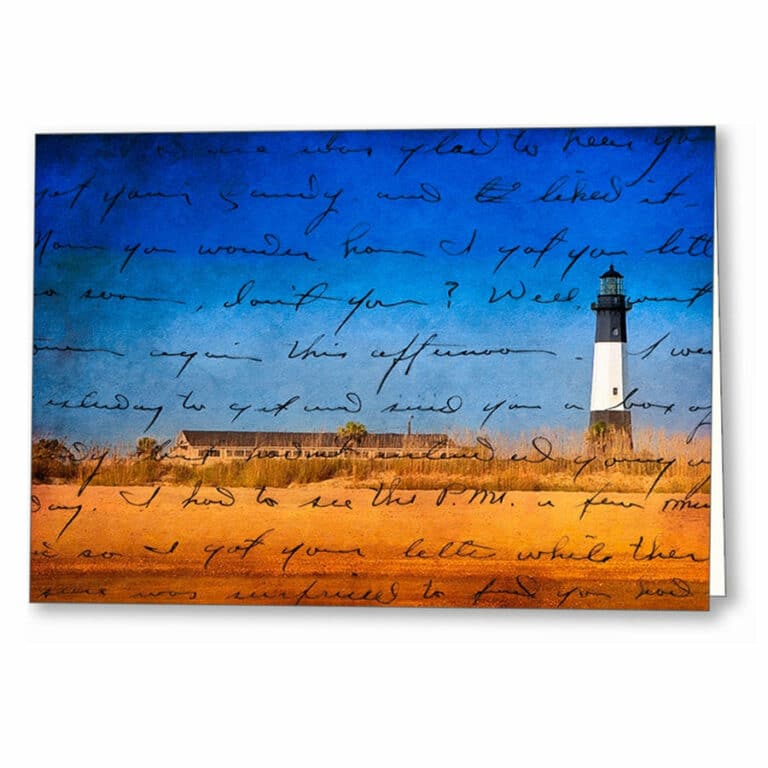 Vintage Tybee Island Lighthouse Greeting Card