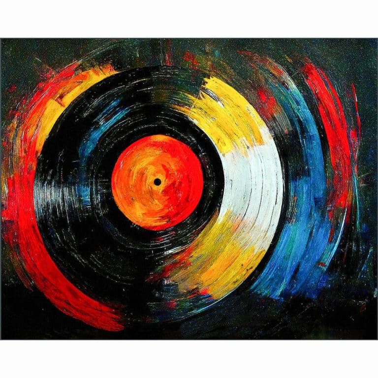 Vinyl Record – Colorful Abstract Art Print