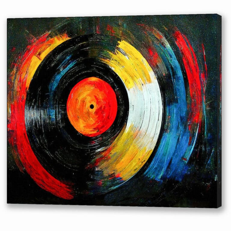 Vinyl Record – Colorful Abstract Canvas Print