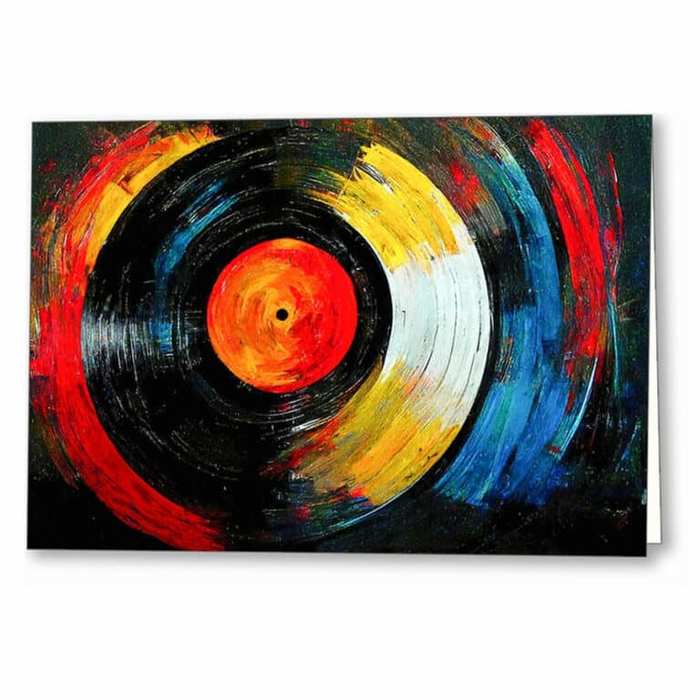 Vinyl Record – Colorful Abstract Greeting Card