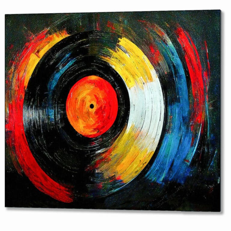 Vinyl Record – Colorful Abstract Metal Print