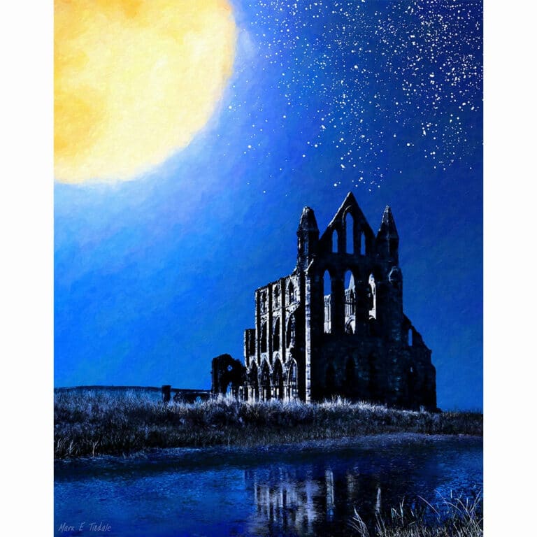 Whitby Abbey Ruins By Night – England Art Print