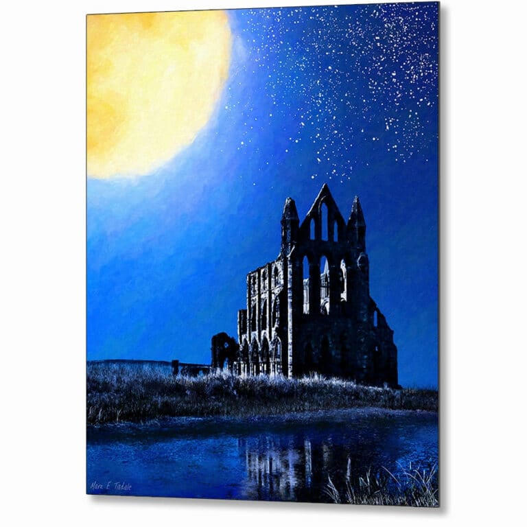 Whitby Abbey Ruins By Night – England Metal Print