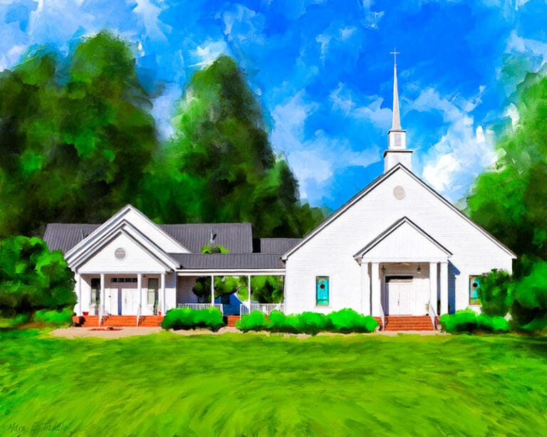 Whitewater Baptist Church – Georgia Art Print