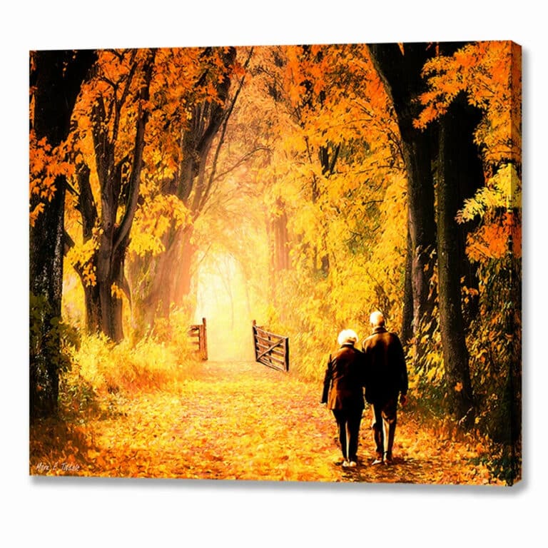 Woodland Path – Fall Foliage Canvas Print