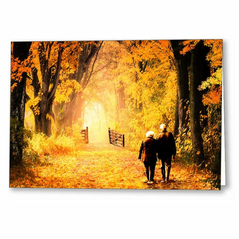 Woodland Path – Fall Foliage Greeting Card