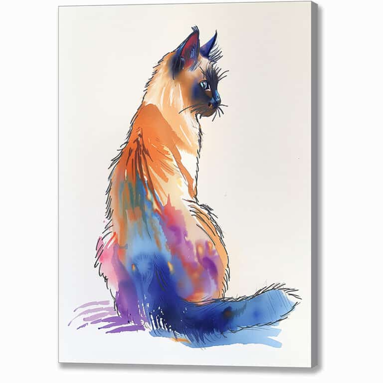 Siamese Cat – Effortless Elegance Canvas Print