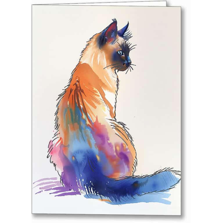 Siamese Cat – Effortless Elegance Greeting Card